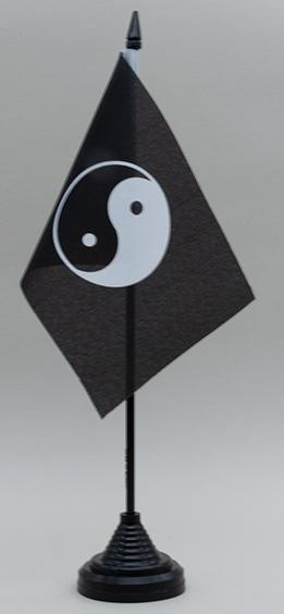 Ying Yang Desk Flag